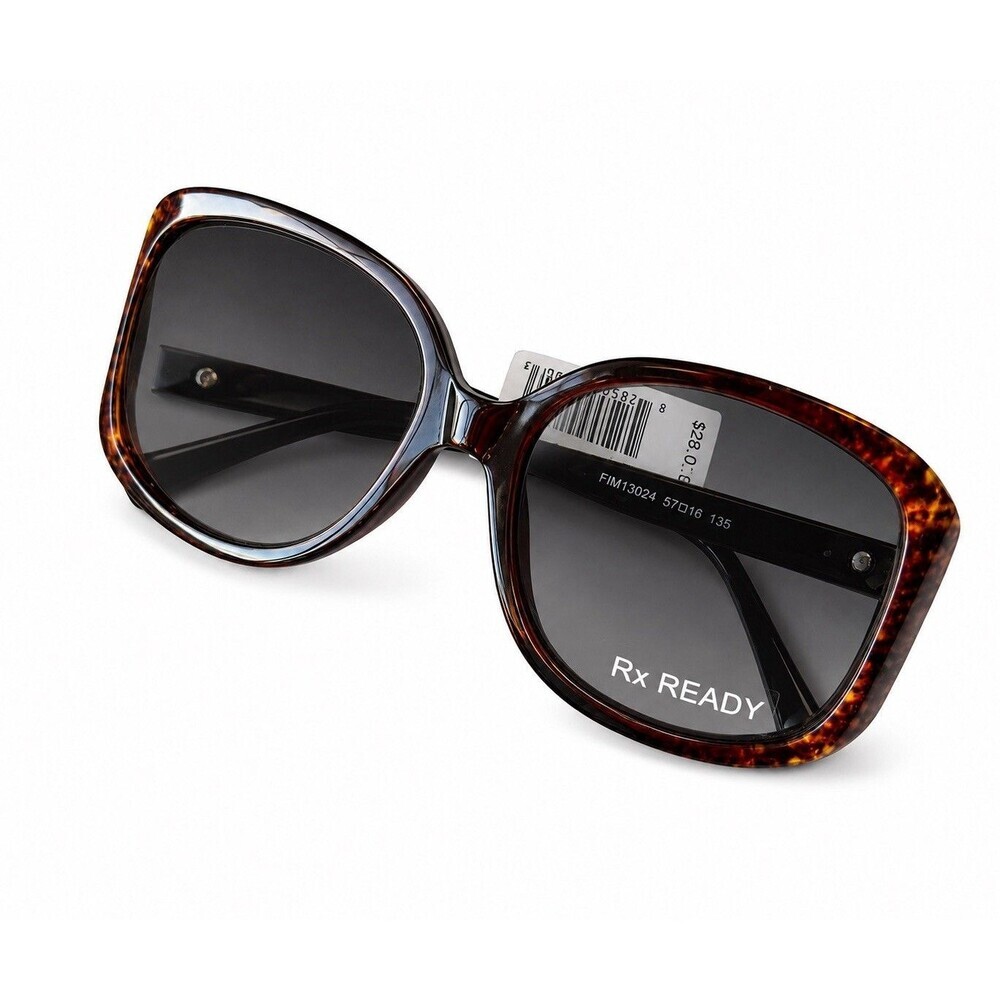Foster Grant FM13024 Rx Ready Oversized Black Brown Sunglasses 57-16-135